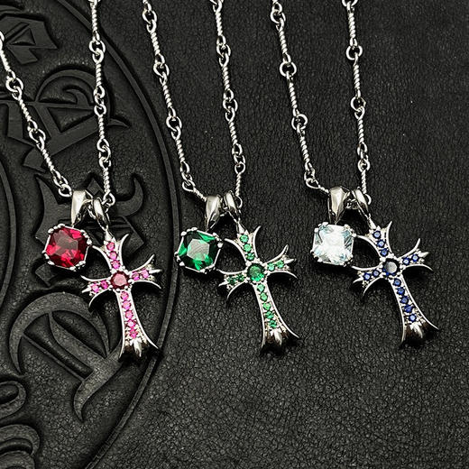 TB132-克罗心十字钻石方糖项链（XK*MM）-10.14直播款 商品图1