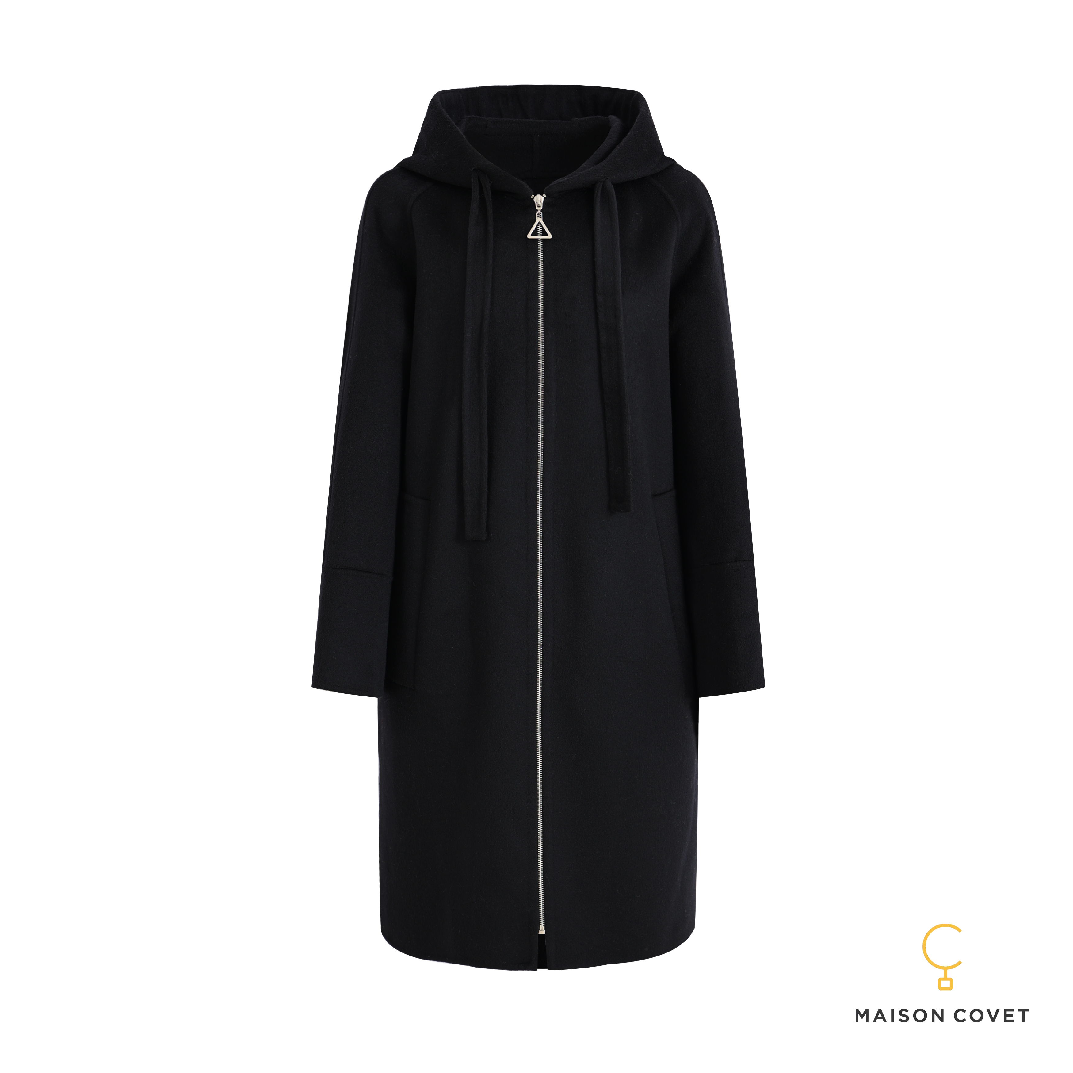 MAISON COVET纯山羊绒连帽大衣