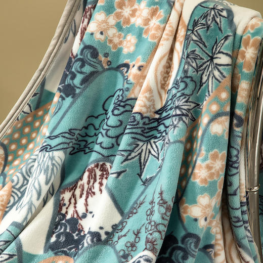 多喜爱  暖绒系列  云锦绒毯-山雾枫林 商品图2