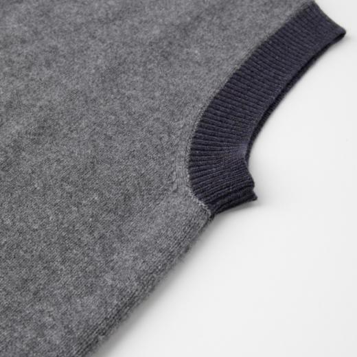 ROMI STUDIO澳大利亚美丽诺绵羊毛复古拼色套头马甲 RWCWST5417 商品图4