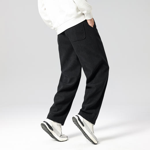 gxgjeans男装 【灯芯绒】25秋款针织直筒男士休闲长裤系带纯色百搭通勤裤男K&C 商品图5