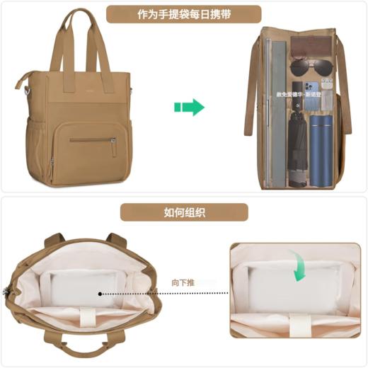英国 ETRONIK 大容量手提包 带隔层 防漏保温饭盒隔层 适合工作野餐露营 棕色 X003Y8112H 商品图3