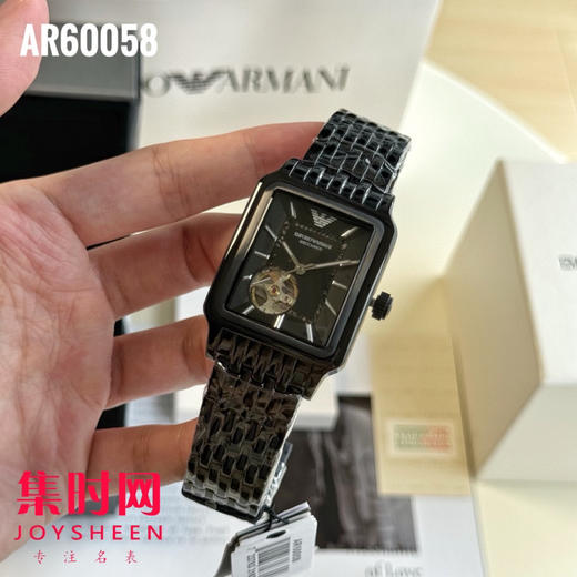 原单阿玛尼AR60058 方形镂空男士机械腕表 黑武士 商品图6