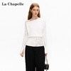 会员福利【性感斜肩+绵羊毛】拉夏贝尔/La Chapelle不规则设计感斜肩开衩气质长袖针织衫超高性价比 商品缩略图2