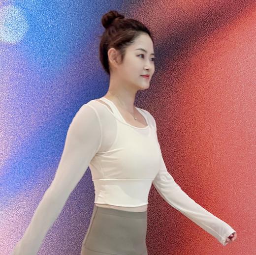 壁虎瑜伽【2510SY427】修身假两件长袖（一体式胸垫）【5天发货】 商品图4