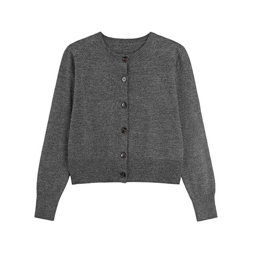 CryingCenter 深花灰圆领开衫毛衣 哭喊中心 商品图4