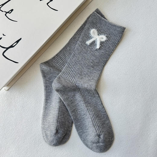 灰蓝系基础简约潮流中筒女袜-纪念日百货门店同款167094900 商品图4