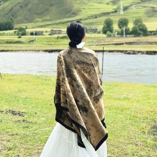 享妍 水墨江南披肩毯  多场景使用 披肩/围巾/盖毯 商品图6