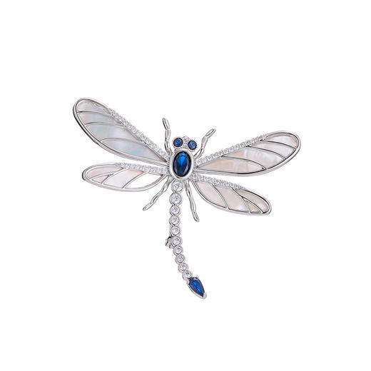 高级感轻奢天然母贝蝴蝶胸针，锆石精致奢华衣饰收腰神器配饰胸花LY-M-405 商品图3