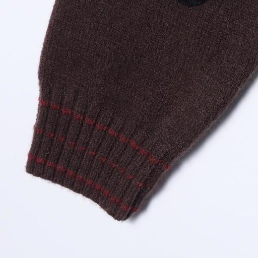 2114SDSA男士秋冬新款痞帅男装复古撞色针织花朵缝线纽扣开衫翻领毛衣 商品图4