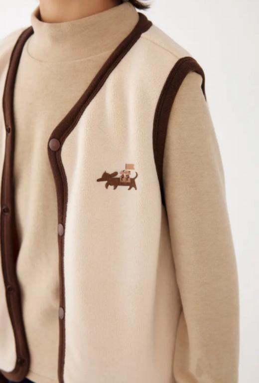 🌈新款秋上新🍂【西蒙日记&奥粒双面卡通撞色马甲ZZS002 】 ✅萌趣设计超吸睛：🌸可爱卡通印花，瞬间戳中童心 ✅双面毛绒超贴心：😎外搭/内搭都可穿，实用性拉满 商品图3