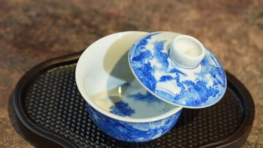 青花两才悬停盖碗 商品图0