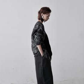 不裁 云尽秋·松石印花交领衬衣