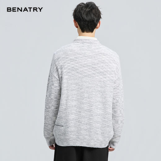贝纳川冬季新品双纱圆领套头毛衣ECF416002 商品图3