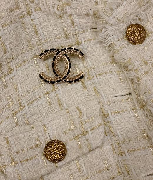 香奈儿 双C Logo 麻纹穿皮胸针（XK） 商品图9