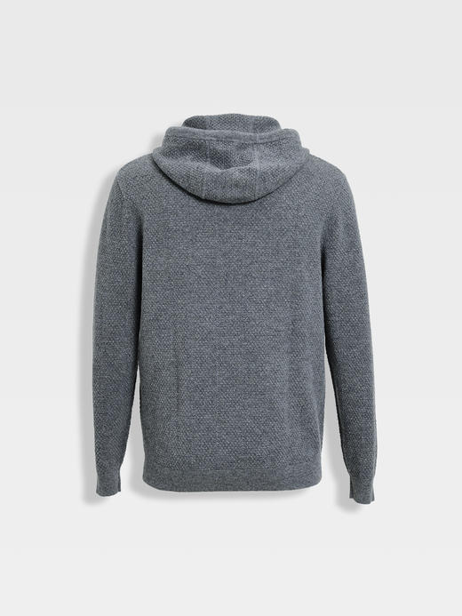 callisto海豚灰羊毛连帽毛衣 商品图1