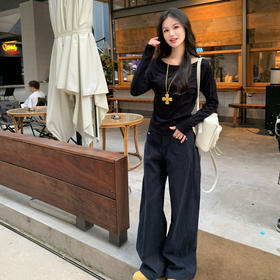 格桑米Gesamy弯刀裤｜自带痞痞的慵懒感，搭配衣柜里99%上衣 100%水洗棉面料、梨形身材本命裤