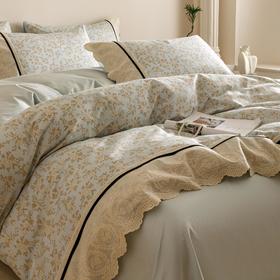 【商超爆款】丝享全棉小法式镂空花边套件四件套