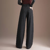 QYM H632-Y厚款弯刀裤高腰休闲裤直筒毛呢裤 商品缩略图2