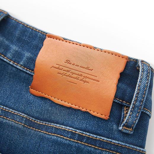 「高货wl」全新升级【铂金会员247/天猫329/差价82】(01446)洛诗琳2025秋季气质四面弹磨白牛仔棉复古通勤高腰喇叭裤 商品图3