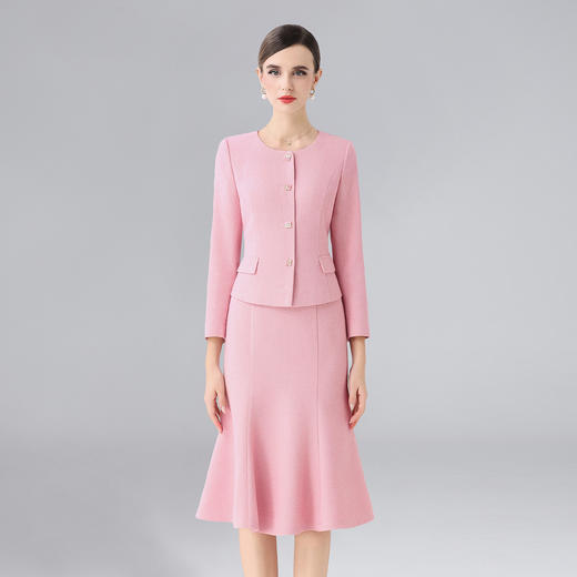 「高货dwo」全新升级【铂金会员514/天猫699/差价185】(99544)洛诗琳2025秋冬气质小香风外套高腰鱼尾半身裙两件套 商品图2