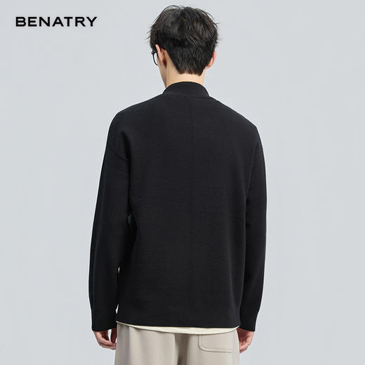 贝纳川冬季新品半拉链套头立领毛衣ECF416001 商品图3
