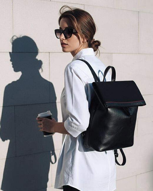 EdWxBA ⽪革帆布双肩背包 Bag 商品图0