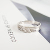 【天然正品】AU750白金时尚设计款0.04克拉钻石戒指对戒9号（戒圈可改）110925NJM11 现售价：2780！ 商品缩略图4