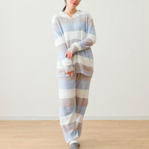 家居服 羽毛纱 条纹 商品图0