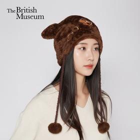 大英博物馆 新年系列 毛绒萌马 护耳连帽渔夫帽