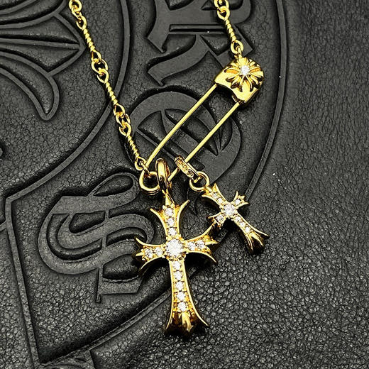 TB133-克罗心十字架回形针项链（XK*MM）-10.14直播款 商品图0