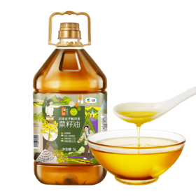 中粮初萃低芥酸浓香菜籽油5L（两个包装随机发）