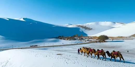 早鸟立减1000！圣诞寒假 【冬游敦煌】1家1辆SUV探秘河西，动车穿越戈壁沙漠，直达酒泉，打卡莫高窟、鸣沙山等8大IP，沉浸丝路文明… 商品图1