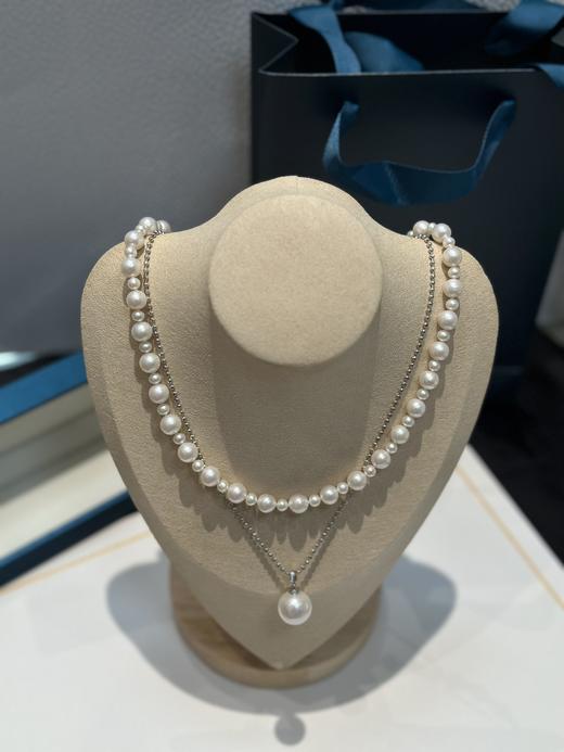 1014-4  法式复古浪漫 大小珠 天然无核淡水珍珠 项链 商品图4