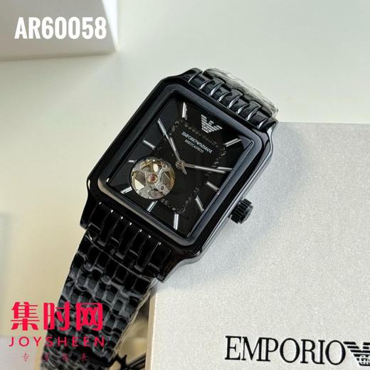 原单阿玛尼AR60058 方形镂空男士机械腕表 黑武士 商品图1