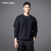 PINLI品立2025秋季新款粗针重磅宽松圆领针织衫男百搭休闲毛衣潮GD253110130 商品缩略图0
