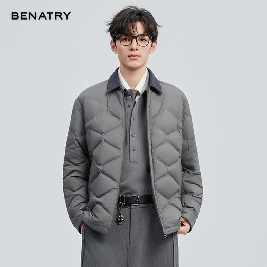 贝纳川冬季新品无胆防绒翻领轻薄羽绒ECF405233 商品图4