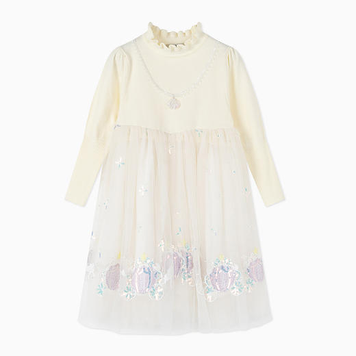 【秒】【特】【MQD】【专柜同款】童装女小童冬季新款长袖连衣裙网纱儿童裙子 商品图4