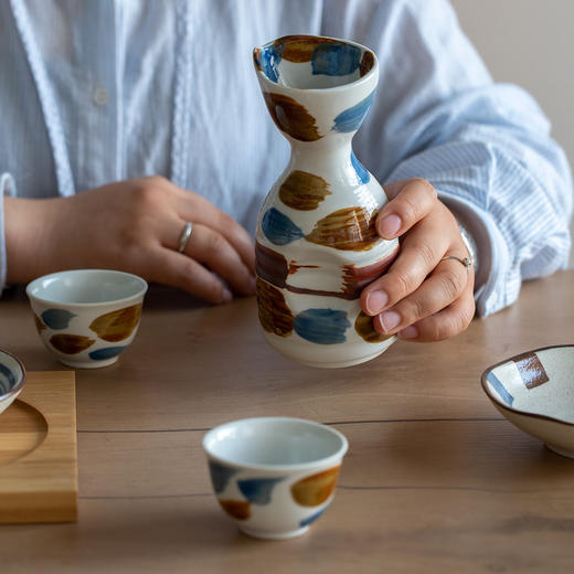 有谷窑宜得利家居 日本制复古酒壶套装和风陶瓷酒器精美礼盒送礼1壶2杯 商品图2