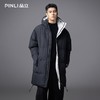 PINLI品立2025秋冬新款宽松连帽长款棉衣外套男潮牌休闲百搭棉服GD253105101 商品缩略图0