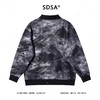 SDSA男士秋冬新款痞帅男装美式拼接开衫V领卫衣扎染重工百搭上衣 商品缩略图4