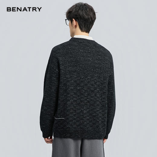 贝纳川冬季新品双纱圆领套头毛衣ECF416002 商品图7