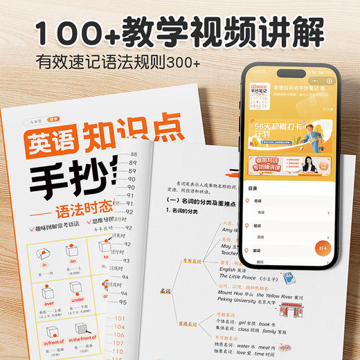 【双十一大促】英语知识点手抄笔记单词复合词语法时态情景专项全套三册 商品图1