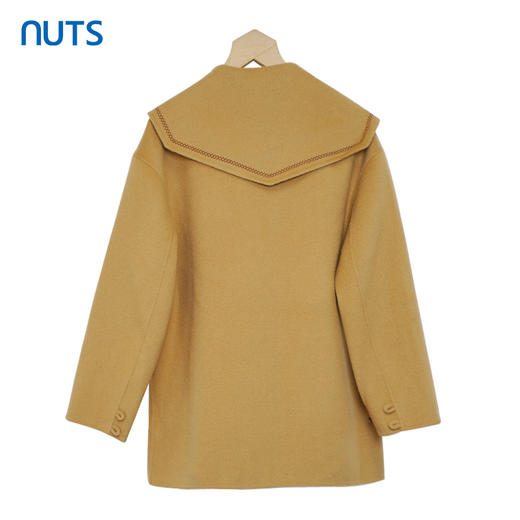 NUTS秋冬季设计感学院风减龄直筒双面毛呢大衣外套女348152406 商品图1