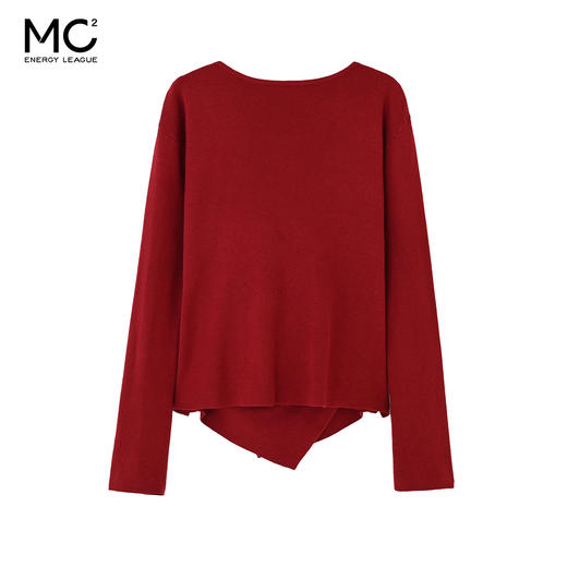 女装圆领交叉扣时尚薄毛衣-866M5241504 商品图4