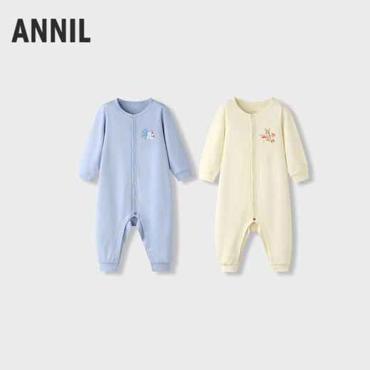 男女婴童连体衣两件装秋季新款安奈儿童装YM531238 商品图1