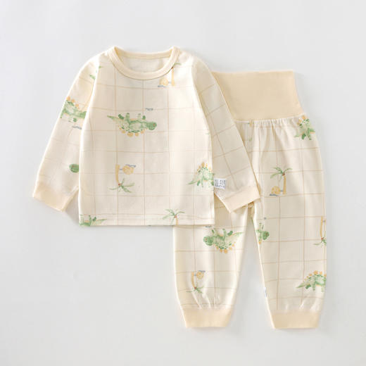 小猪大卫秋冬纯棉高腰护肚套装男女童家居服80-110 商品图11