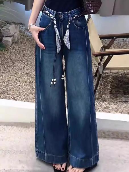 【门店同款】ENJOY秋季腰链编绳阔腿裤 164993141 商品图2