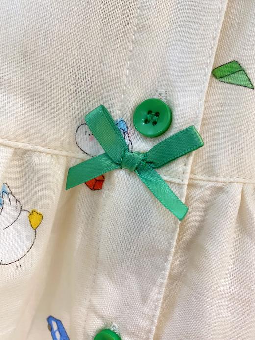 松植屋女童纱布长袖套装 成人儿童亲子款全棉双层纱面料睡衣家居服透气吸汗 商品图5