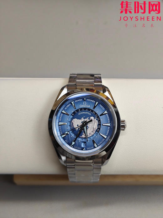 VS欧米茄新款海马世界时系列 VS海马世界时渐变蓝 湖蓝海马 海马世界时密底款 男士腕表 表径43mm 商品图0